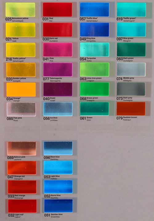 Glasdekoration mit farbiger, transparenter Folie